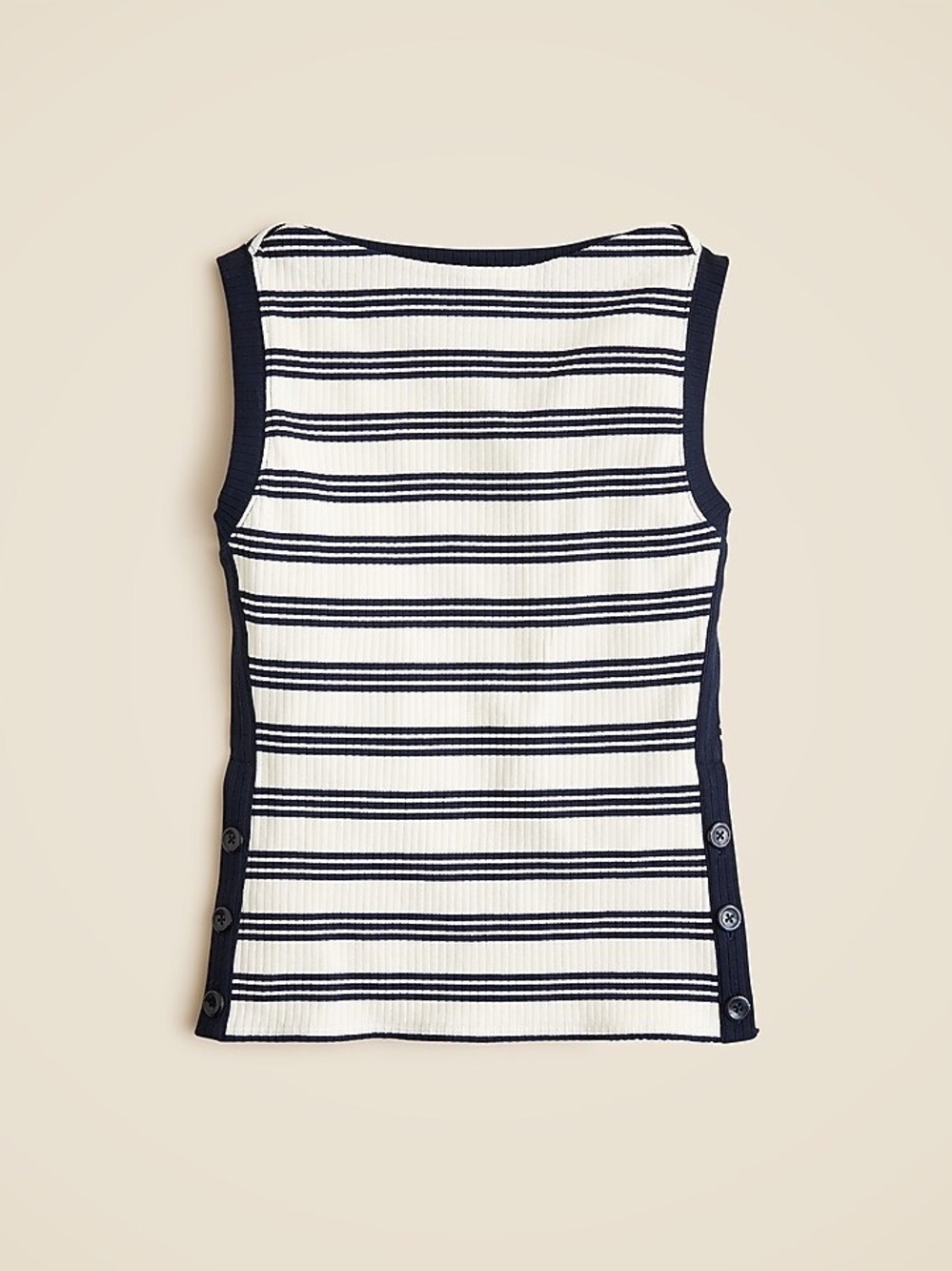 NWT J.Crew Navy White Striped
Ribbed Tank Top Women's XS Coastal Summer